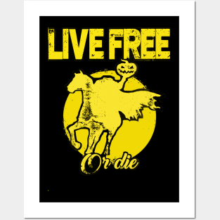 HEADLESS HORSEMEN LIVE FREE OR DIE variant D Posters and Art